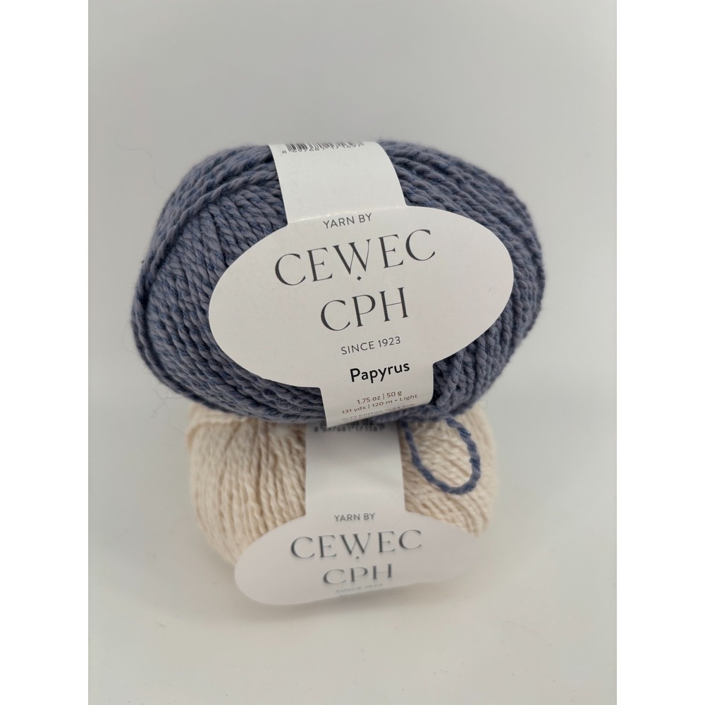 Cewec CPH Papyrus Yarn Lot of 2 Cotton Silk Light Weight 262 Yds Denmark